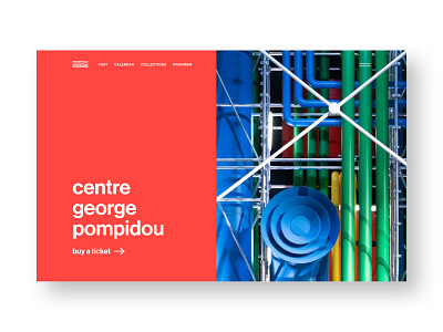 Centre Pompidou — website concept clean design desktop minimal museum ui ux webdesign website