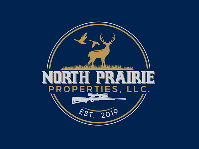 North prairie properties logo branding design graphic design icon logo logo design vector vintage logo