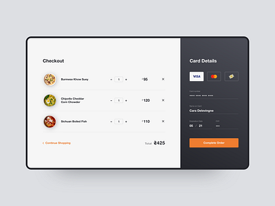 Checkout asian food card card details checkout online store shopping shopping app shopping cart ui userinterface