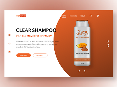 Shampoo product landing page