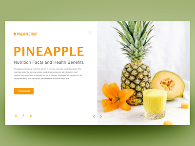 Pineapple landing page design