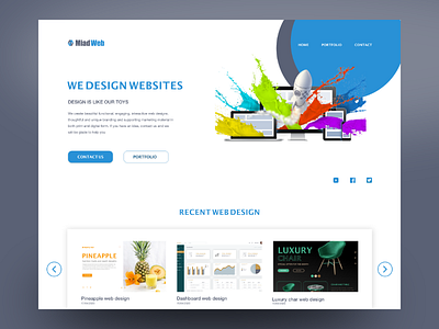 Agency landing page web design