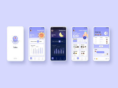 Task Management App - Tako app branding dailyui design ux