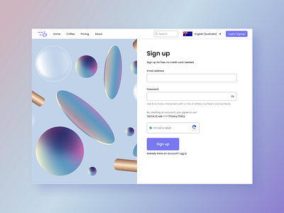 Daily UI Challenge 01 - Sign up
