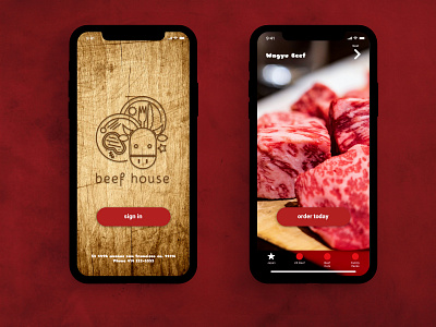 Beef House | Japanese steak restaurant app branding design icon identitiy logo mobile design typography ui website