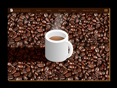 Java Addict | Coffee Shop Home Page branding design graphic design home page identitiy illustration ui web