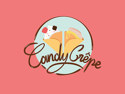 Candy Crêpe crepe food illustraor illustration lettrin logo logotype
