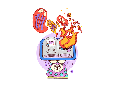 Comment my destiny - Character design book character design cute fire illustrations japanese character magic rabbit