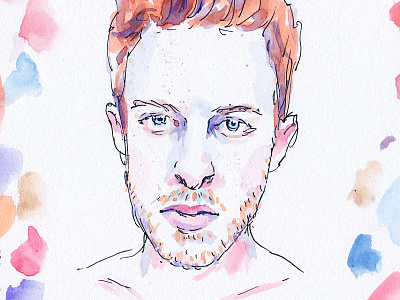 Grindr Illustrated boy gay ginger grindr illustration watercolor