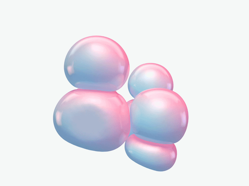 Ballz ball blob cute gradient iridescent pastel rainbow shiny