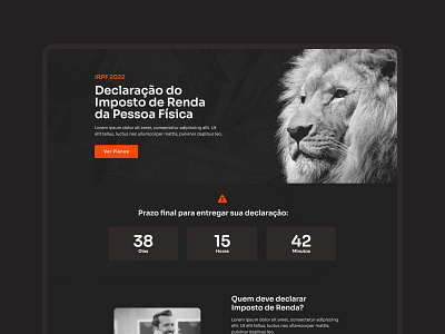 Landing Page de IPRF para Escritório de Contabilidade consulting contabilidade finance imposto de renda landing page webdesign