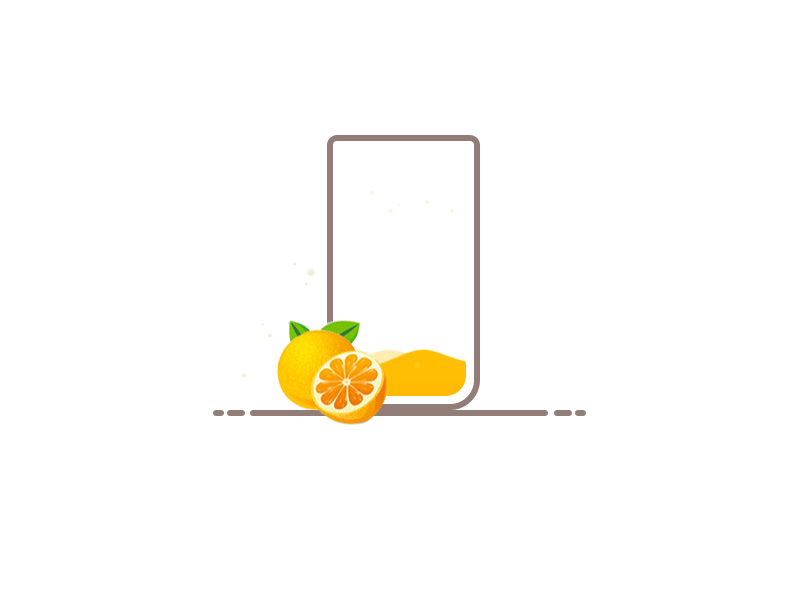 orange juice design ui