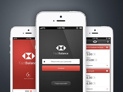 Fast Balance redesign app bank finance hsbc interface ios mobile money ui ux