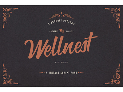 Wellnest Vintage Script Font