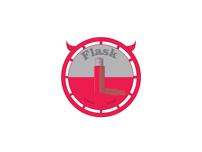 Flask logo adobe illustrator illustration logo logo design typography vector