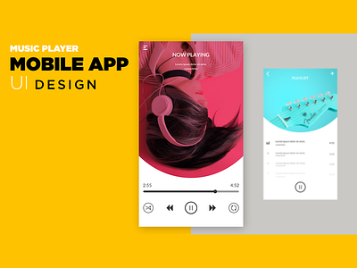 Music Player UI Design app design mobile app ui ui design