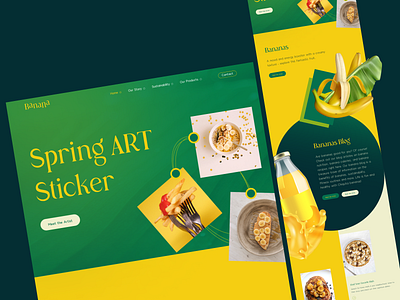 Banana Landing Page Design