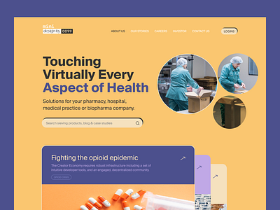 Pharmaceutical Company Landing Page herobanner landingpage pharmacy ui ux website webui