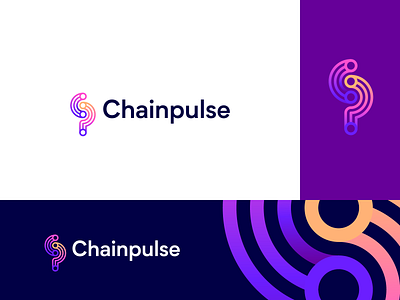 Chainpulse: Logo design blockchain data storage logo design visual identity