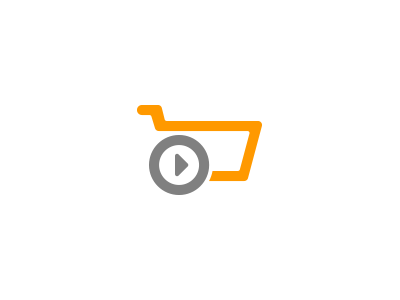 New icon icon logo shopping cart video