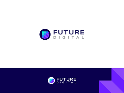Future Digital : Logo design branding concept digital flat future icon website