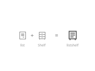 Listshelf icon list logo