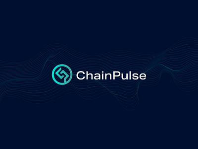 ChainPulse logo ai artificial intelligence branding chainplus concept digital market icon logo