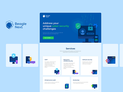 Beagle Next Web Design corporate devsecops interface landing page marketing security software security ui uiux web design