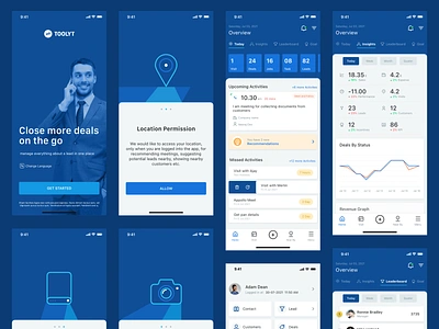 Toolyt Mobile App automations customer enagagement graphic design mobile app mobile crm mobile ui ui uiux