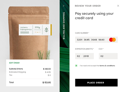 Daily UI :: 002 Credit Card Checkout