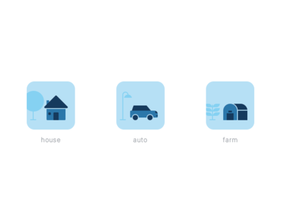 Insurance category icons app blue branding concept design flat icon icons illustration iphone pen sketch ui vector