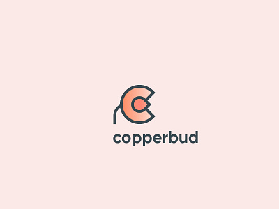 Copperbud branding bud copper icon logo