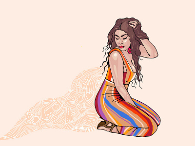 rapper: style exploration digital art dress fashion illustraion lady rapper sketch