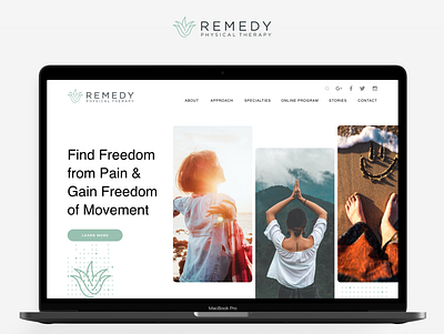 Web Design : Remedy flat therapy web design website