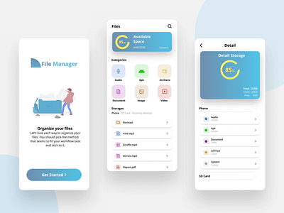 Manager Files UI Design design file file manager file sharing files folder folders mobile app mobile app design mobile design mobile ui mobile ui ux design mobiledesign ui ux designmobile app uidesign uiuxsupply