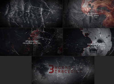 3 Horror Tragedies aftereffects animation dark design motion motion design motiongraphics photoshop styleframe styleframes title design title sequence titles typography