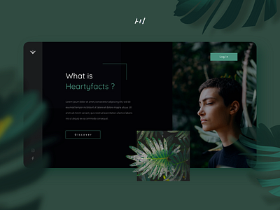 Psychology Website Landing page dark green homepage interface landing page leaf meditation minimal psychology ui ux web webdesign website zen