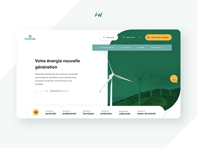 Green Energy Landing page design ecology energy green illustration interface landing page minimal nature ui ux web webdesign website