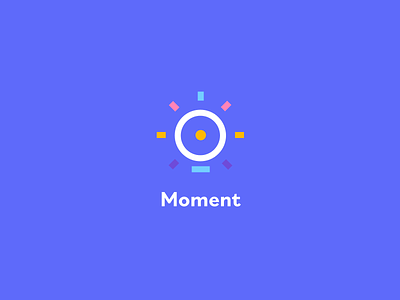 Moment Logo app branding design flat icon illustration illustrator logo typography vector