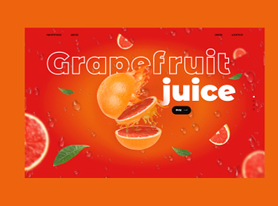 Colorfull web-design. Fruit juice creative screen for first page colorful design gradient graphicdesign minimal ui ux web website