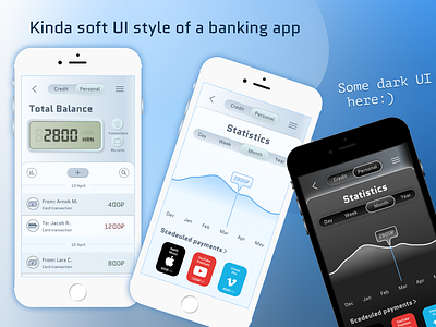 Neumorphism Banking app banking branding design illustration interface mobile ui ux vector