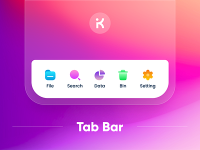 Tab bar | Gradient UI Design Concept by Irfan Khan on Dribbble
