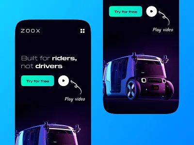 Zoox Electric Car carapp clean color colorpalette designer dribbble electriccar saas stationary supercar tesla ui uiux