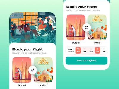 Flight Booking | App UI/UX adobe illustrator booking app dark mode fight figmadesign logo mobile mobile app mockups ticket app typography uikits ux ux ui ux design vector art wireframe