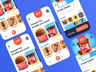 Ice Cream App UI Design animation branding casestudy dark mode dribbble ecommerce ecommerce design ecommerce shop figmadesign illustration procreate product page products typography uiux user interface design