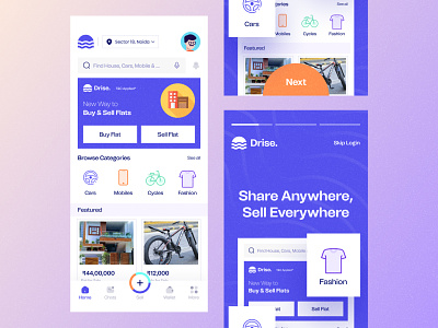 Drise Buy And Sell App 3d animation app homepage branding buy design graphic design hero section illustration logo motion graphics sell typography ui uiux ux vector