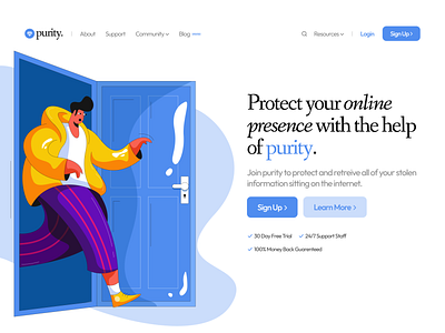 The Purity Project 3d branding design free graphic design hero illustration landing page logo mockup online open source typography ui ux vector web webpage website