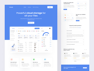 Cloudo - Cloud Storage Landing Page