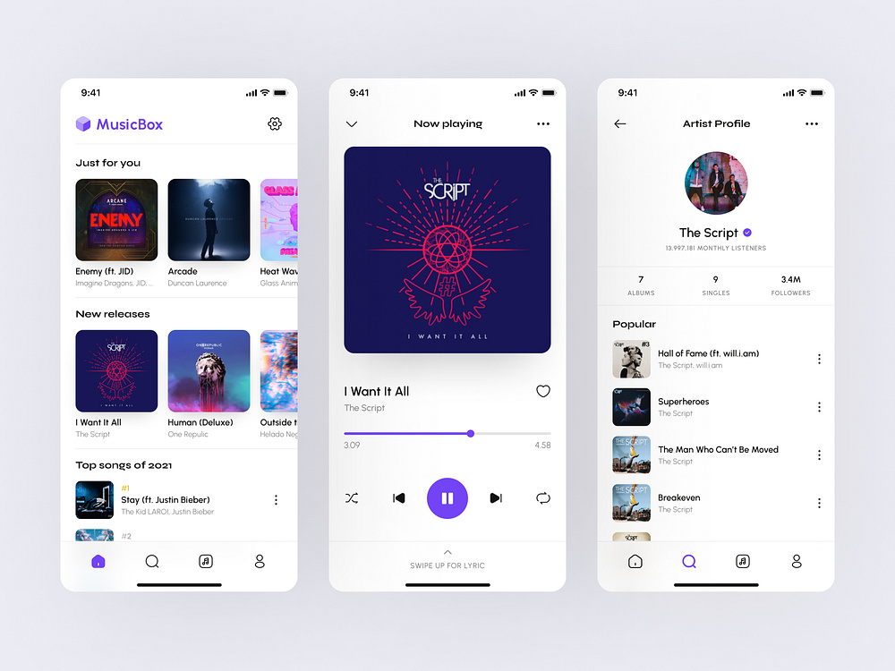 MusicBox - Music Mobile App by Rayfan Tio Saputro for Keitoto on Dribbble