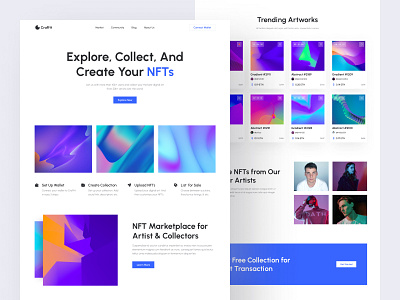 Crafftt: NFT Marketplace Landing Page